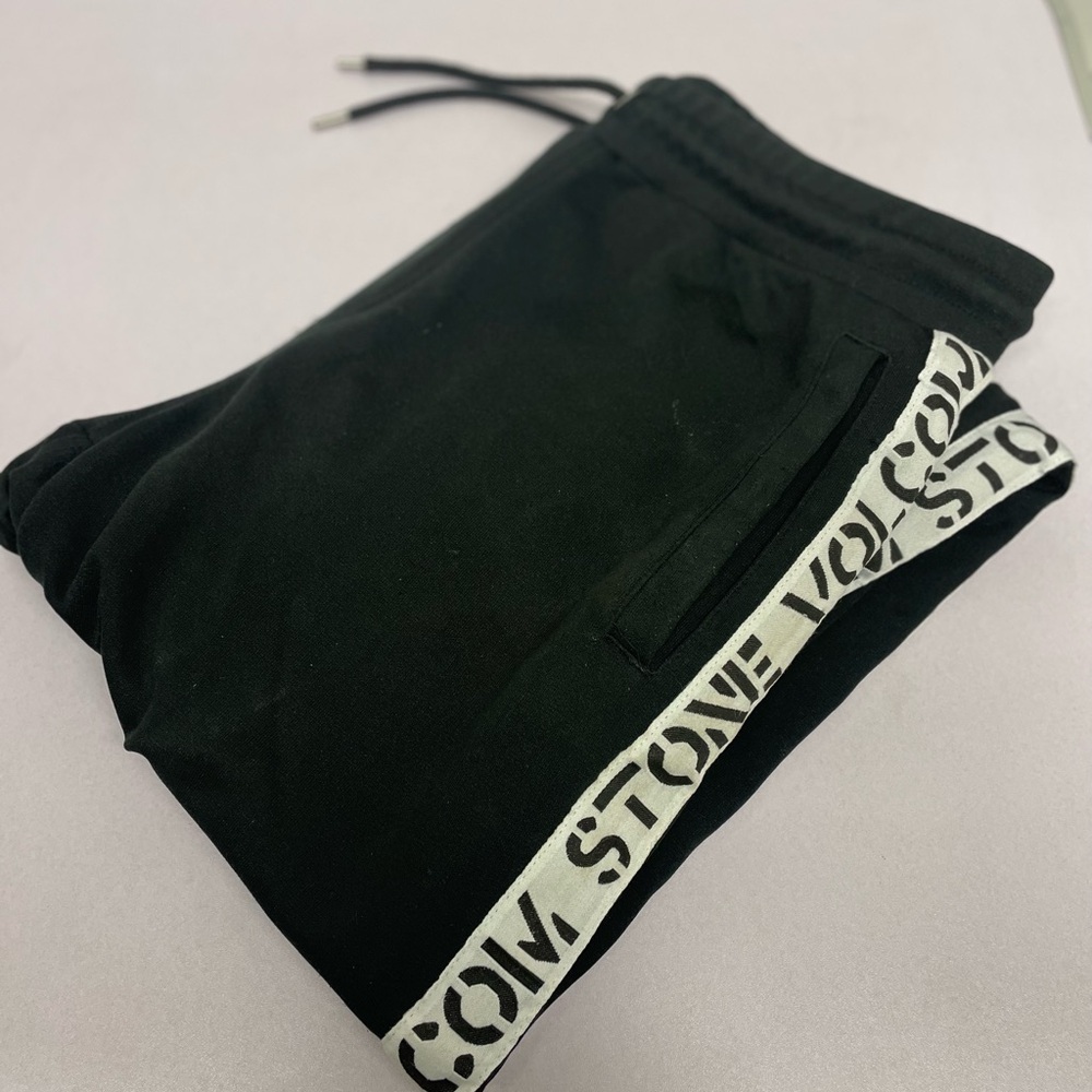 Volcom Black Sweatpants with Logo Detail